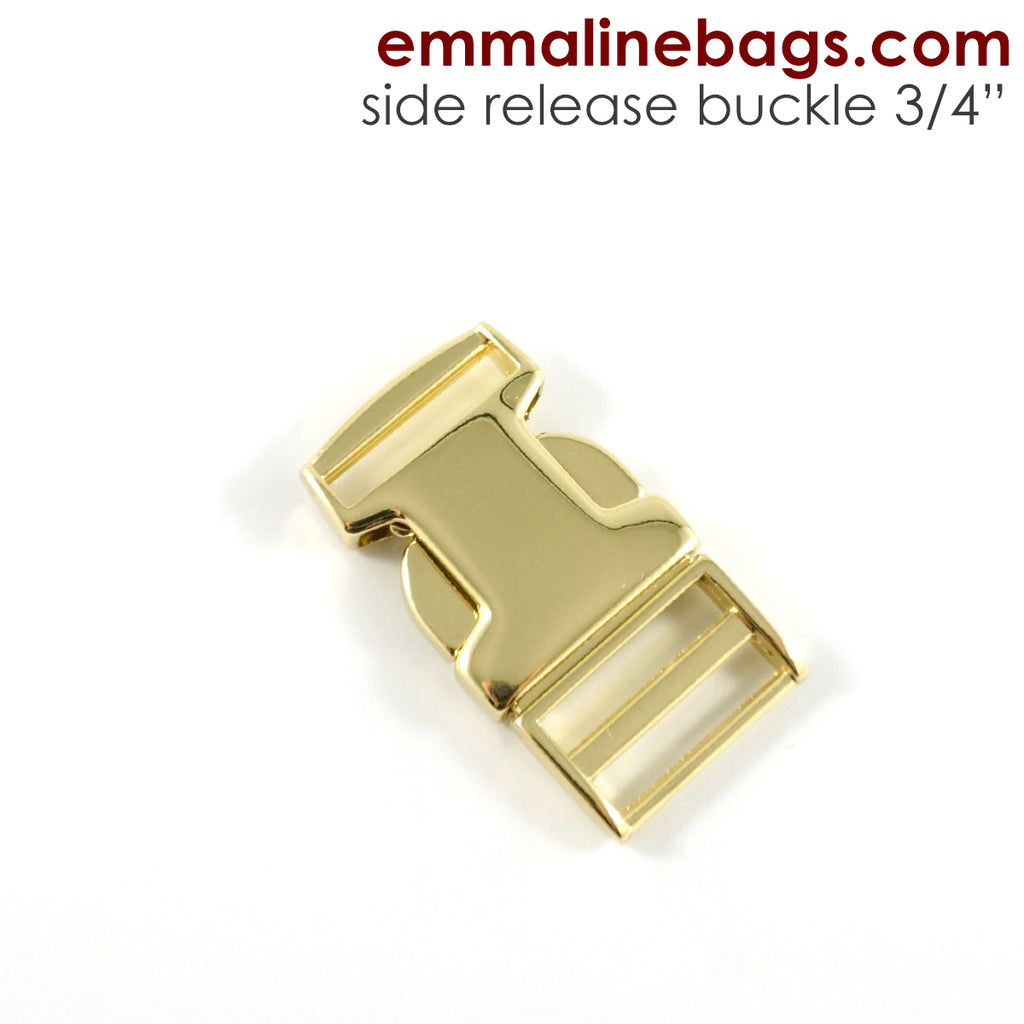 Side Release Buckle: 3/4" (18 mm) Gold