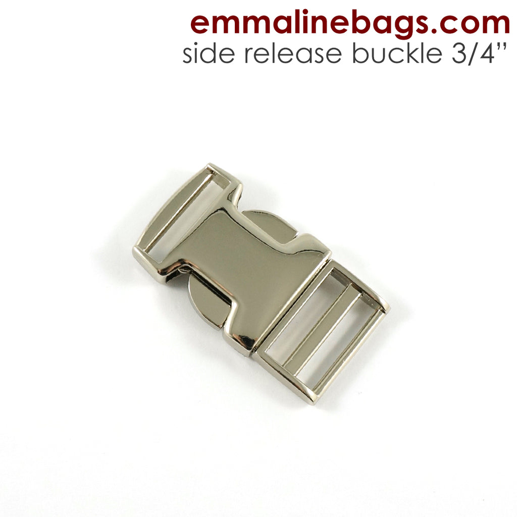 Side Release Buckle: 3/4" (18mm) Nickel