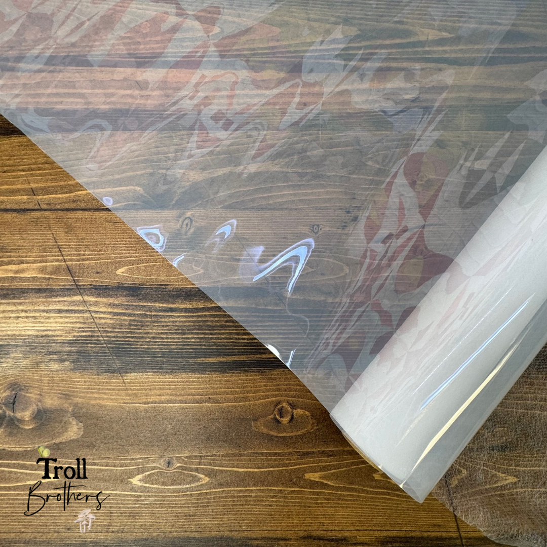 Transparent Jelly Vinyl Frost White 18"x 53" - SOLD PER ROLL