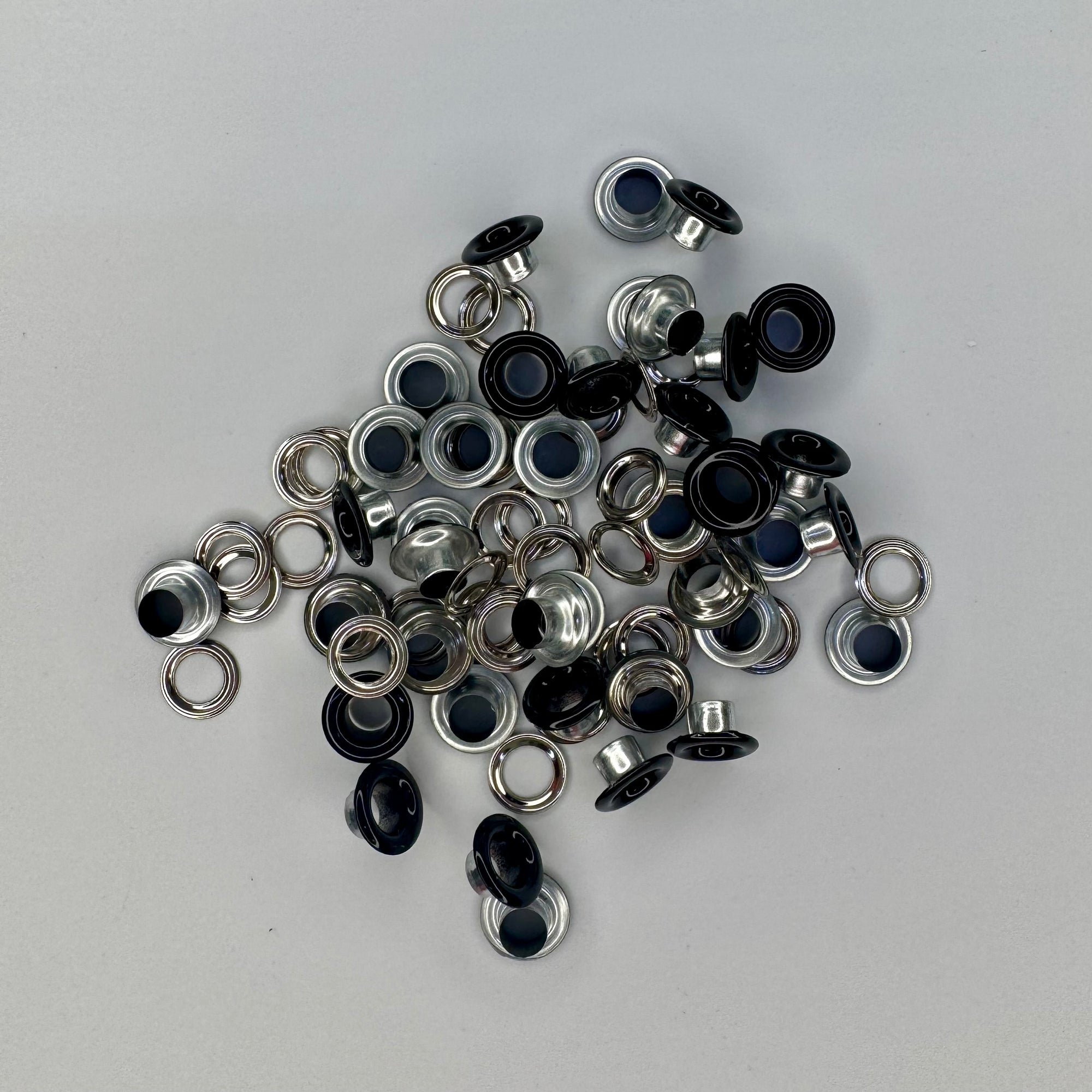 Black Metal Eyelets – 5 mm Round Garment Accessories - 40 pcs per Pack
