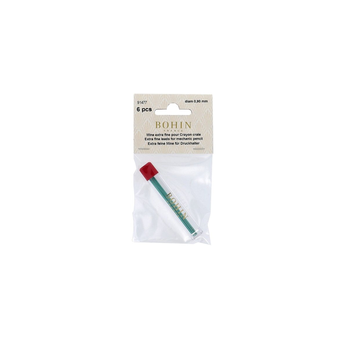 Mechanical chalk pencil 6 leads refill - Green