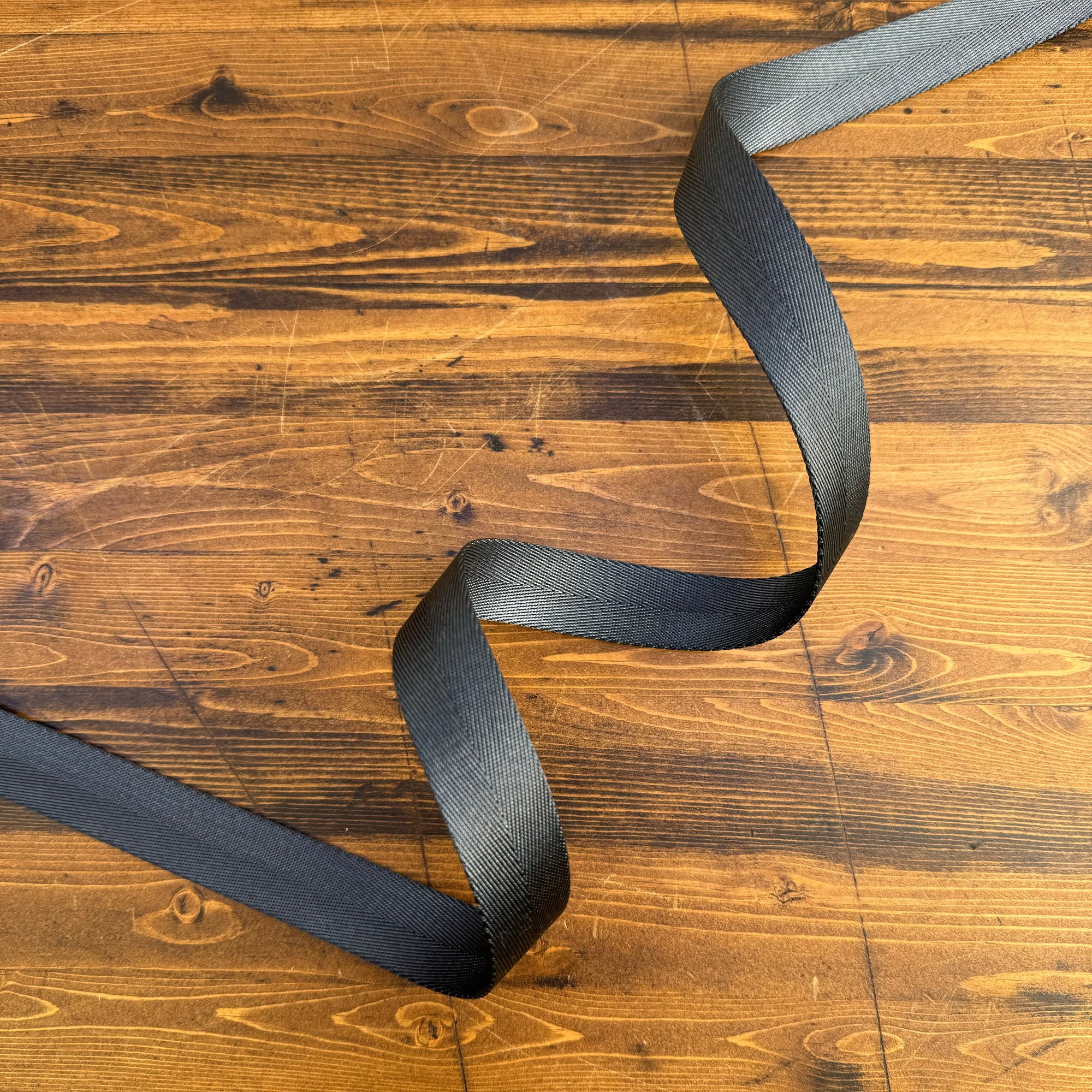 Herringbone Webbing 1" Denim - PER QUARTER METRE