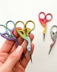 Embroidery stork scissors, small bird scissors: Pink shell