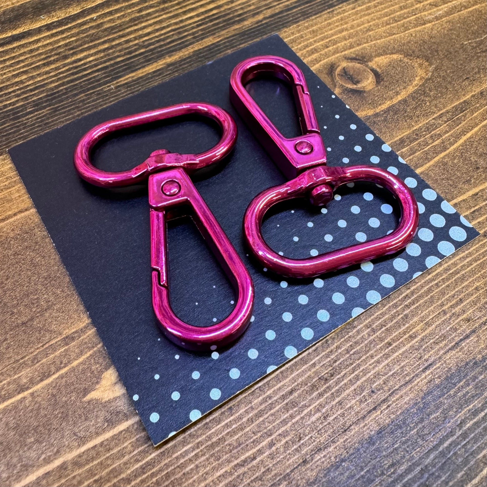 Swivel Snap Hooks Flat Profile: 1" (25mm) Pink - 2 Pack