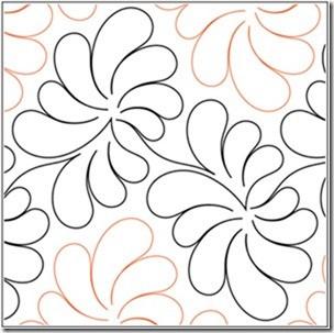 Dandelion, 11" Wide Longarm Pantograph Pattern - Single Row - 144" Long