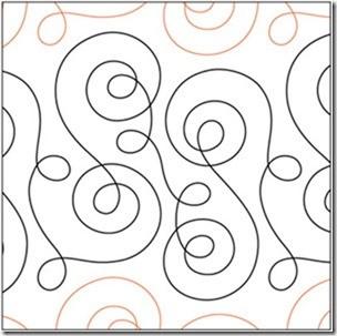 Loose Thread, 10" Wide Longarm Pantograph Pattern - Single Row, 144" Long