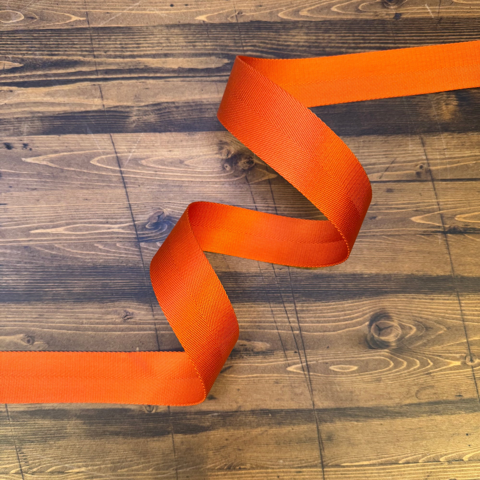 Herringbone Webbing 1 1/2" Oriole - PER QUARTER METRE