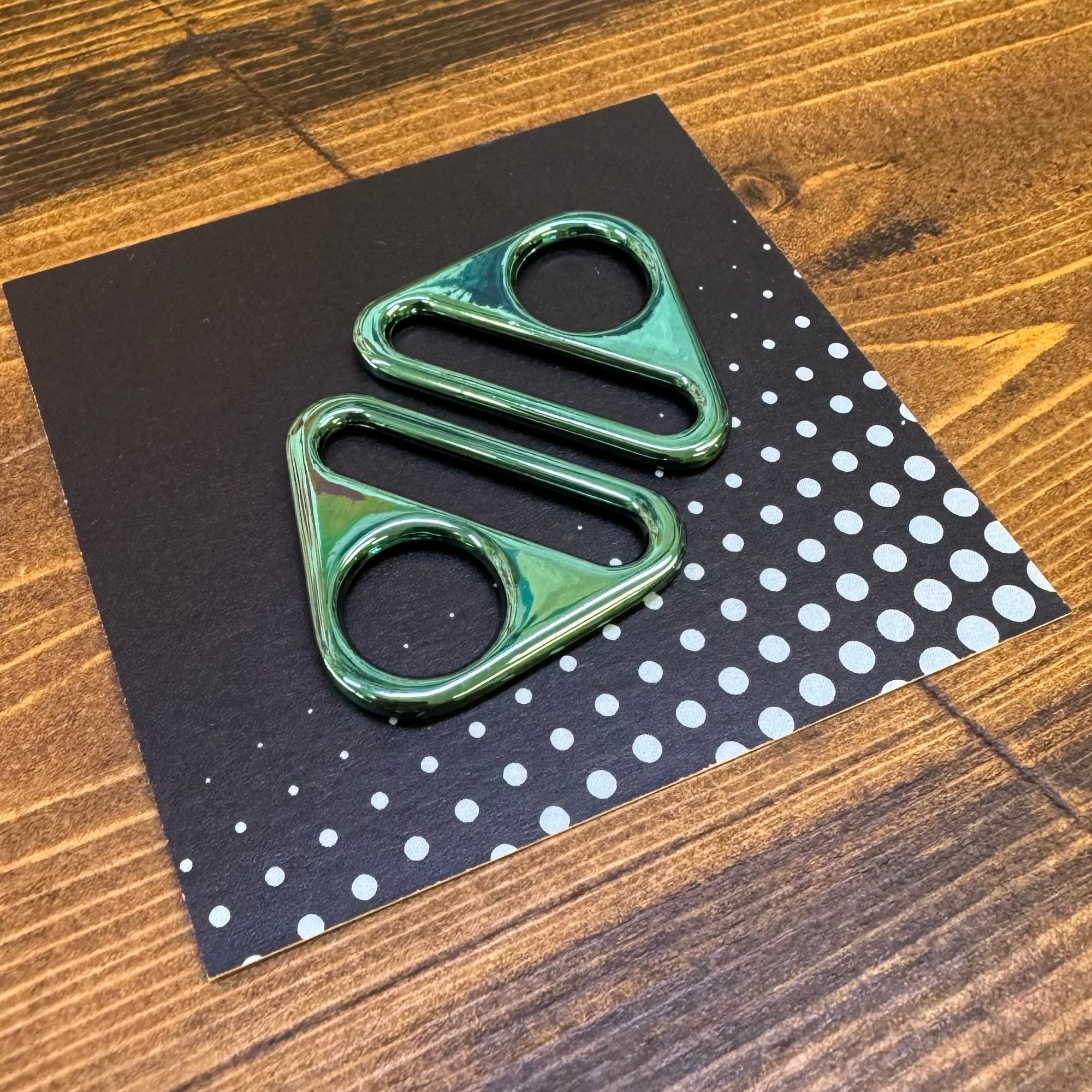 Triangle Rings: 1" (25 mm) Teal - 2 Pack