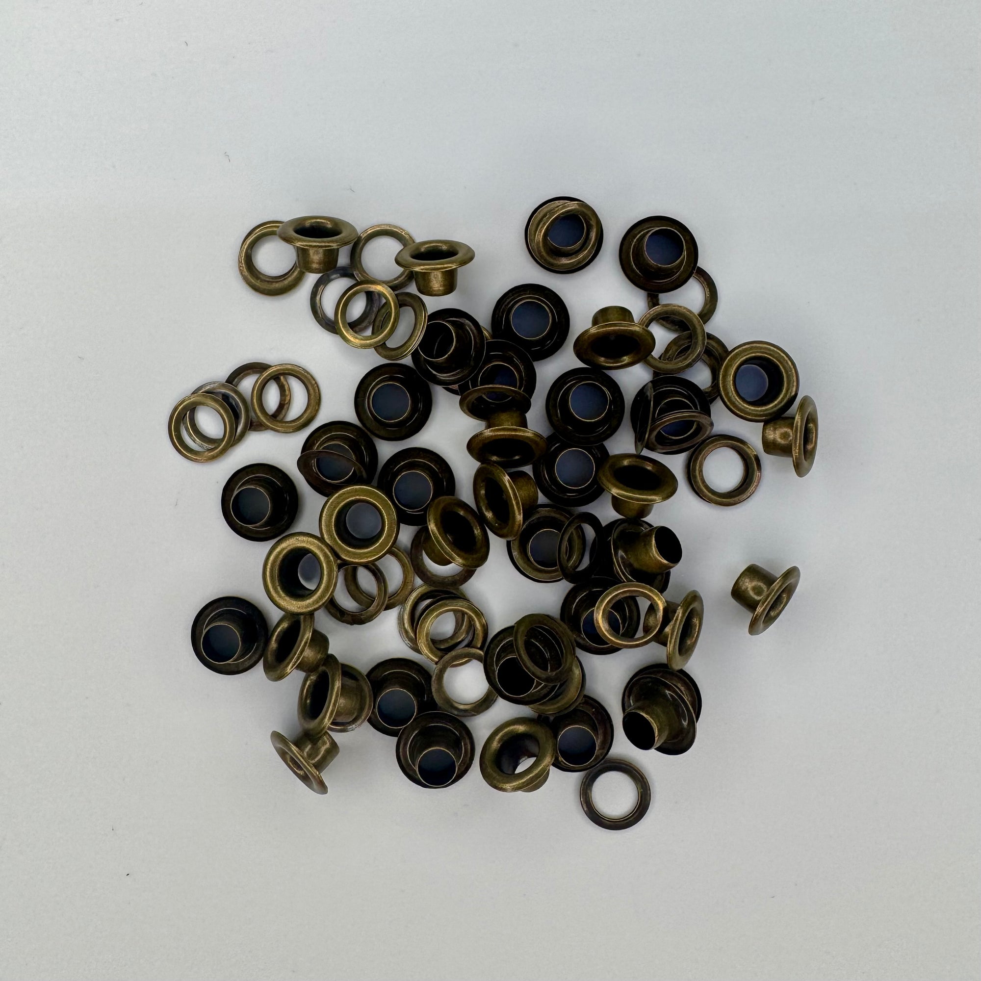 Antique Brass Metal Eyelets – 5 mm Round Garment Accessories - 40 pcs per Pack