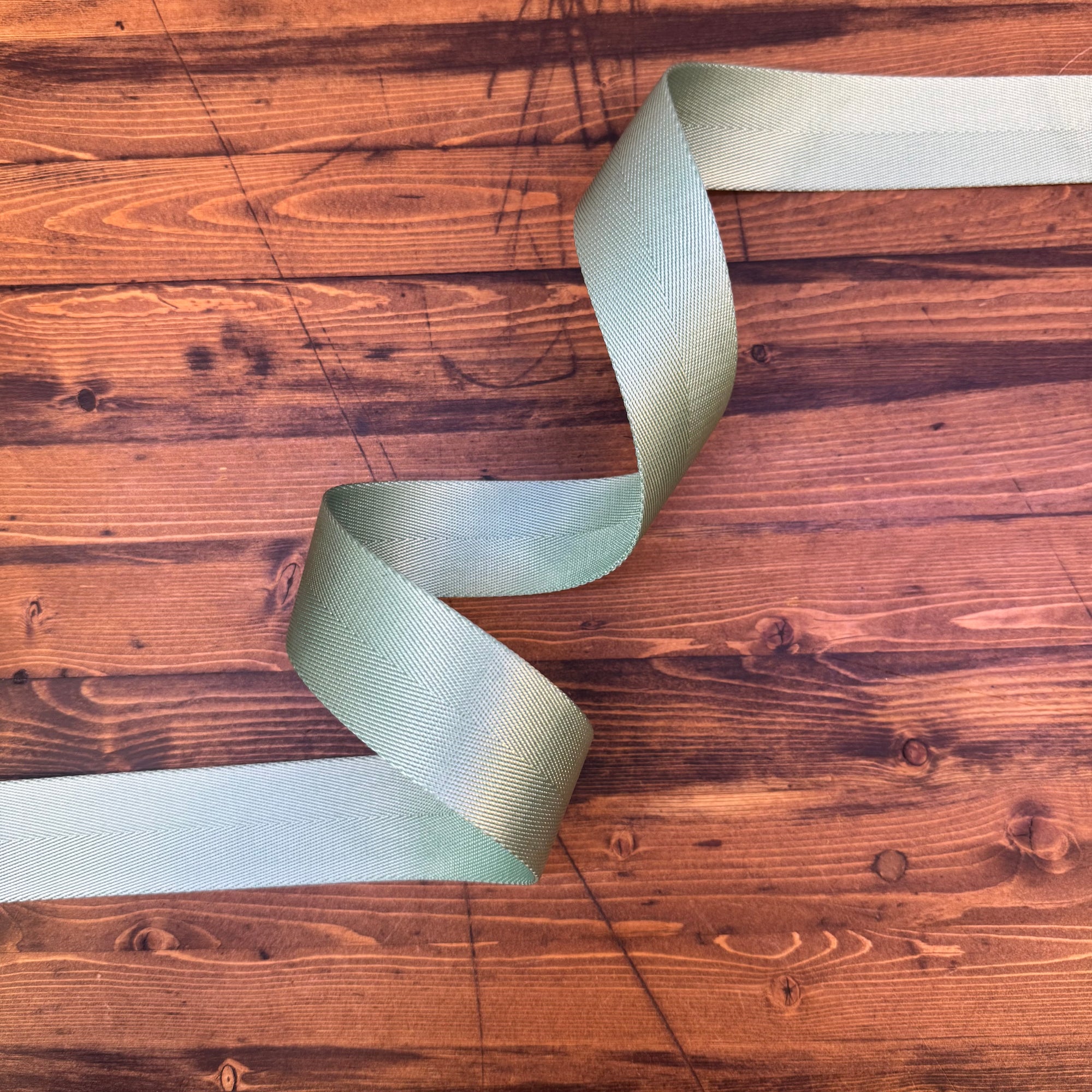 Herringbone Webbing 1 1/2" Pistachio - PER QUARTER METRE