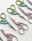 Embroidery stork scissors, small bird scissors: Pink shell