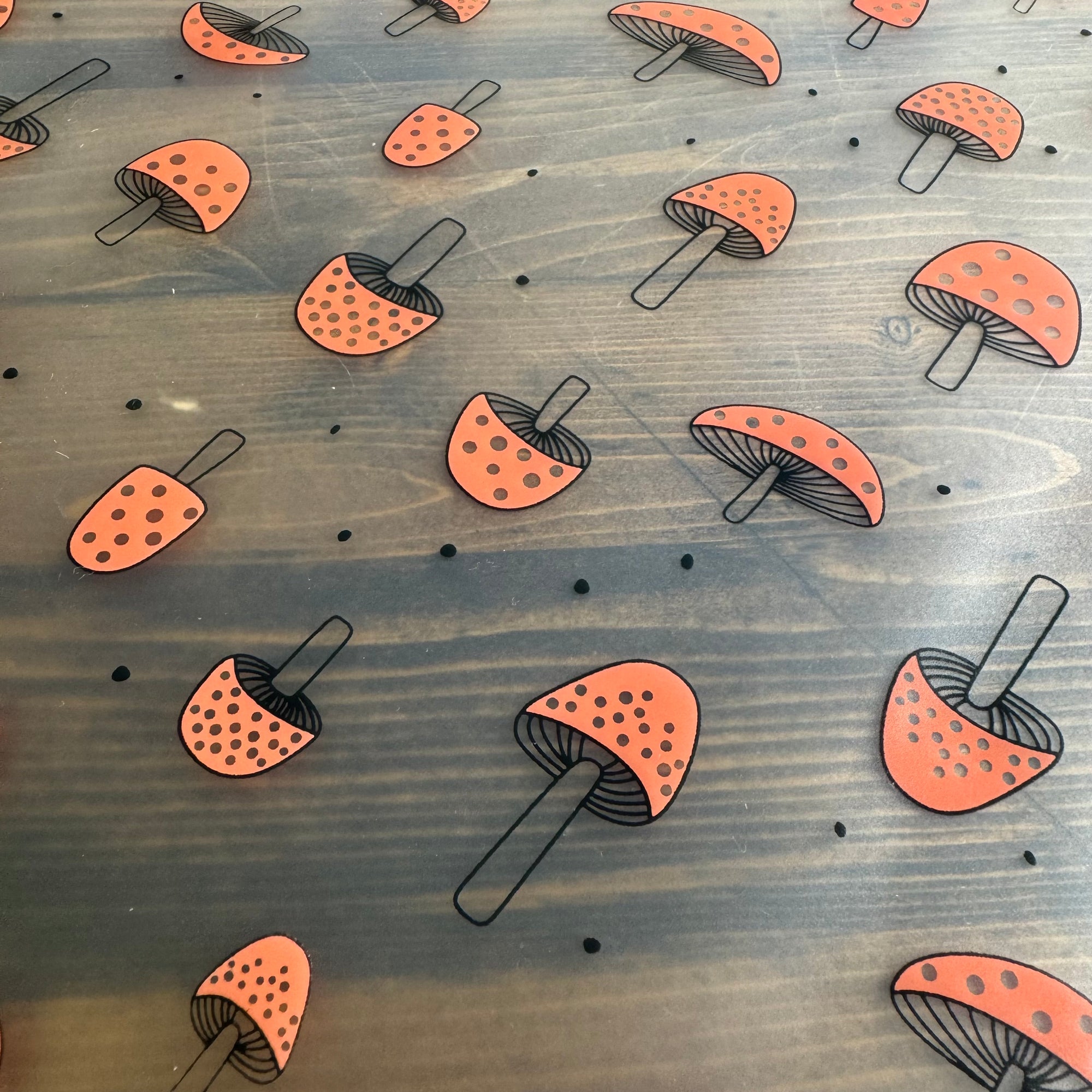 Translucent Jelly Vinyl Mushrooms 18"x 53" - SOLD PER ROLL