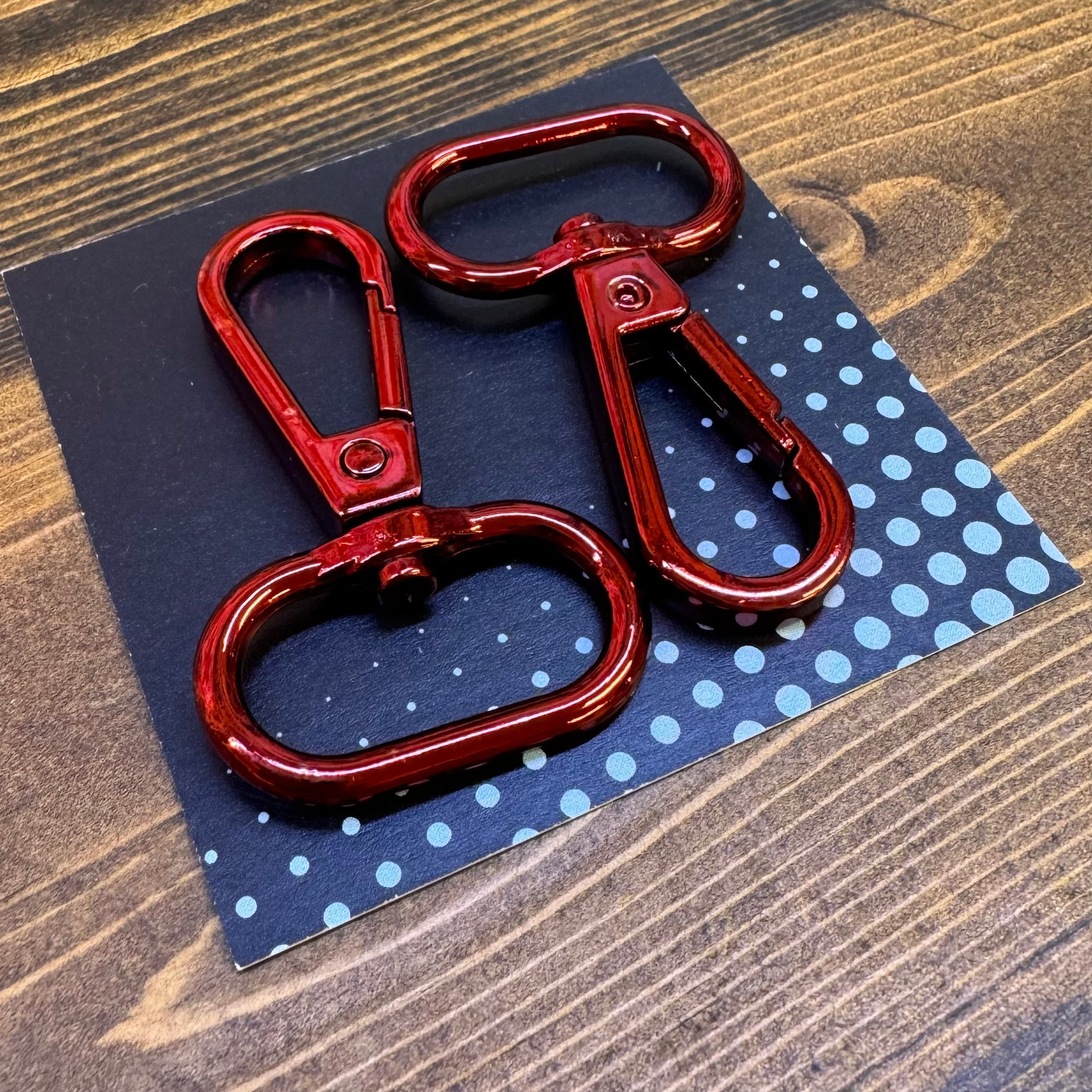 Swivel Snap Hooks Flat Profile: 1" (25mm) Red - 2 Pack