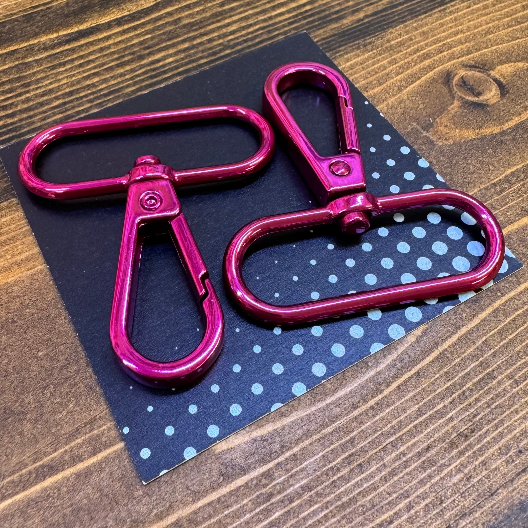 Swivel Snap Hooks Flat Profile: 1 1/2" (38mm) Pink - 2 Pack