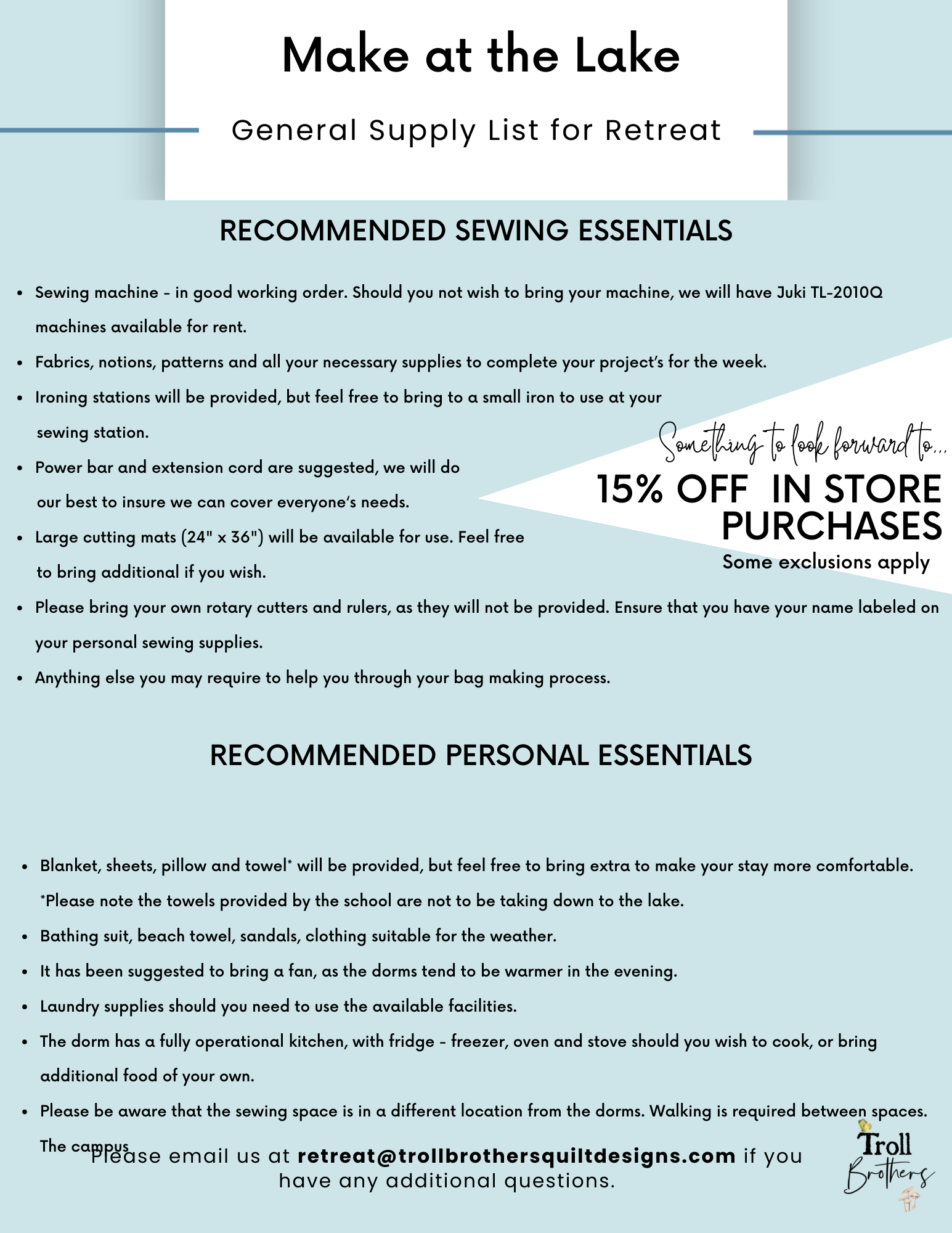 Make at the Lake Summer 2026 - August 9th - 13th, 2026 - Day Participant