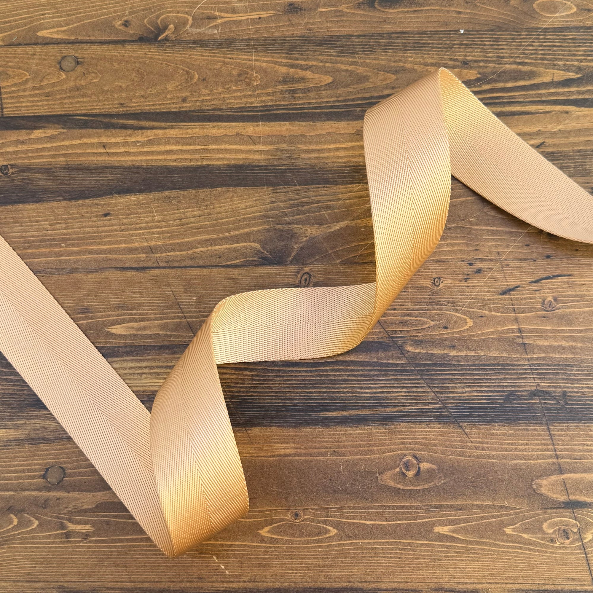 Herringbone Webbing 1 1/2" Camel - PER QUARTER METRE