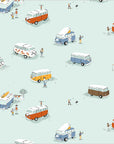 PRE ORDER JUNE 2026 - Heather Ross Favorites Bus Aqua - Heather Ross - PER QUARTER METRE / 10" CUT