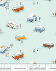 PRE ORDER JUNE 2026 - Heather Ross Favorites Bus Aqua - Heather Ross - PER QUARTER METRE / 10" CUT