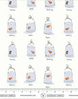 PRE ORDER JUNE 2026 - Heather Ross Favorites Goldfishes In Bags White - Heather Ross - PER QUARTER METRE / 10" CUT