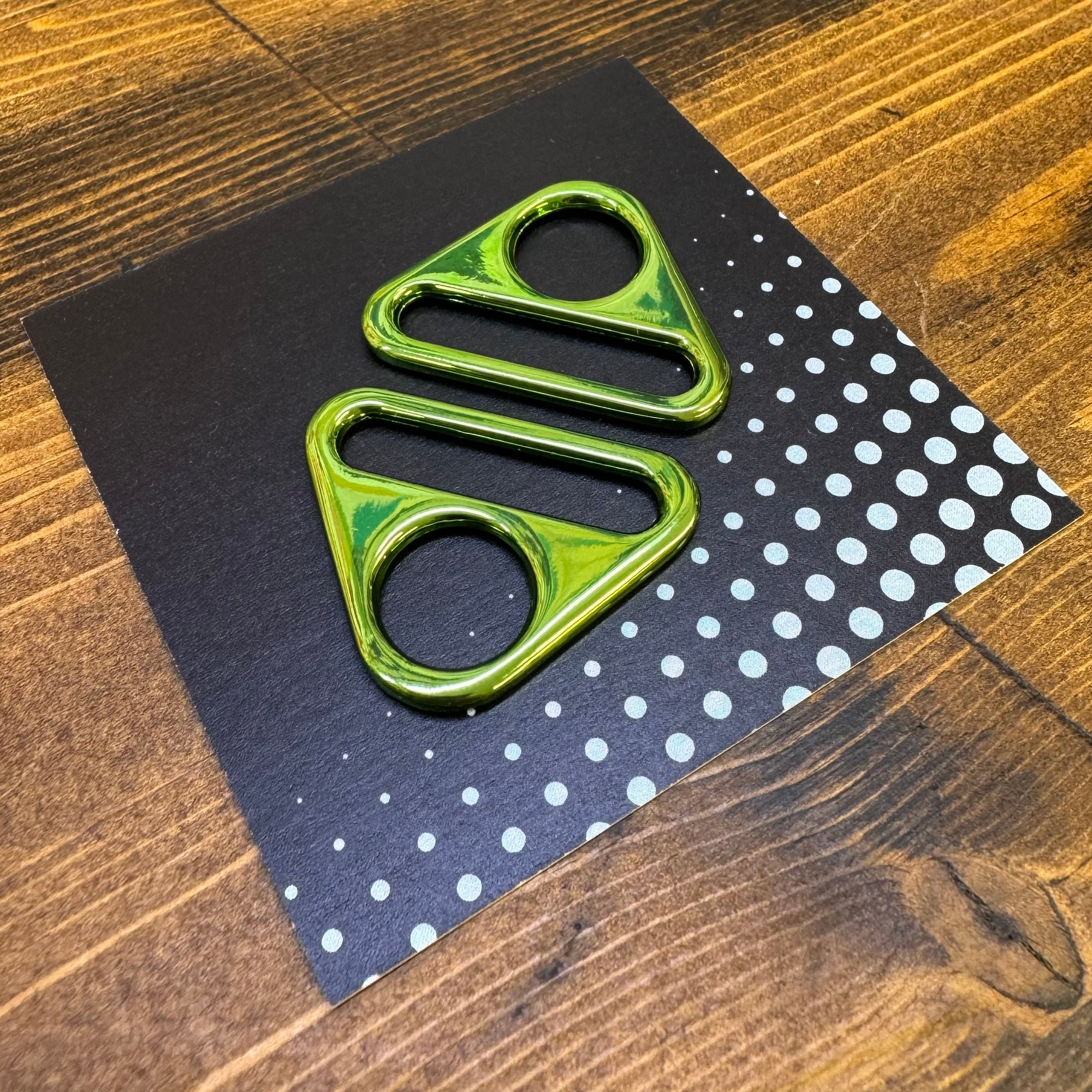 Triangle Rings: 1" (25 mm) Green - 2 Pack