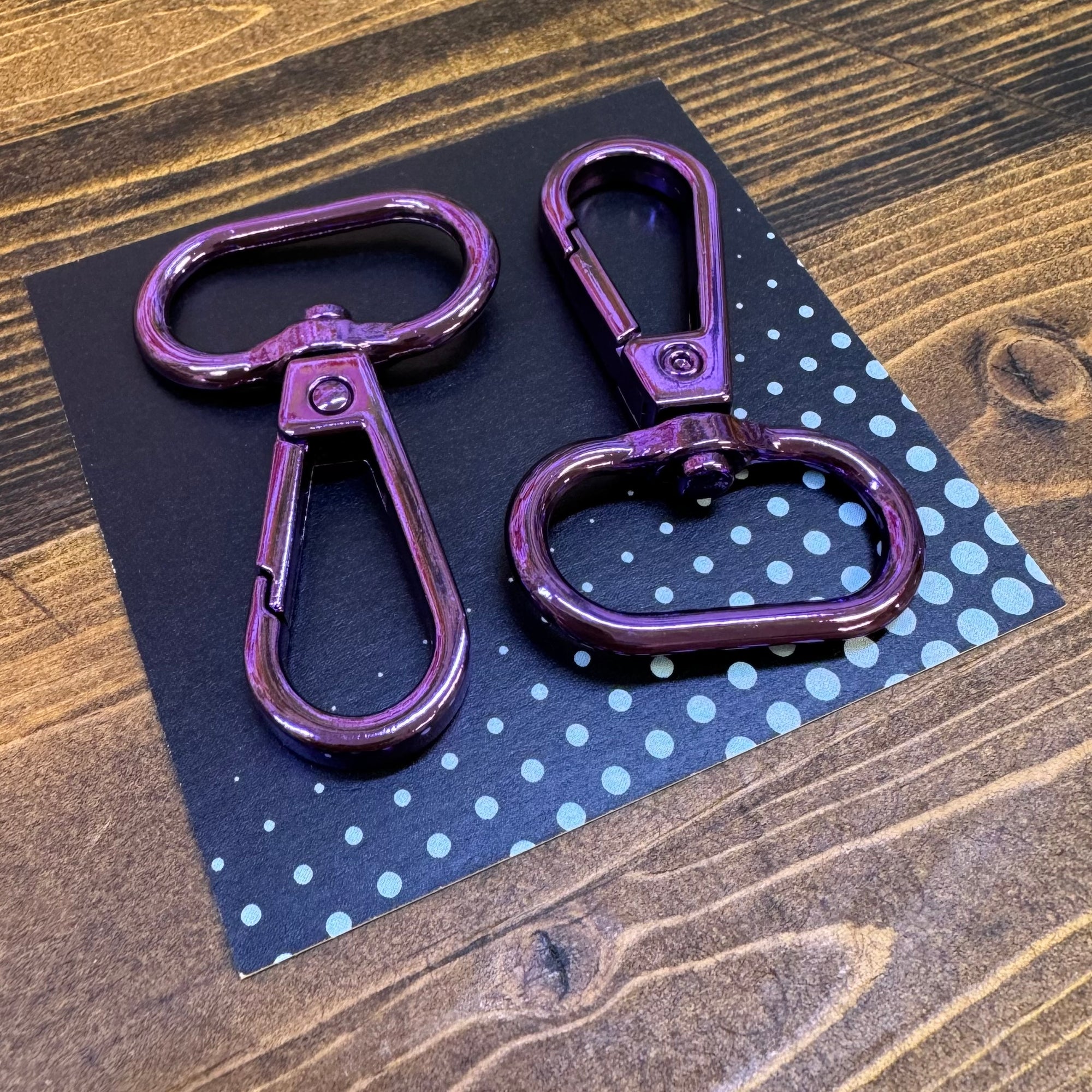 Swivel Snap Hooks Flat Profile: 1" (25mm) Purple - 2 Pack