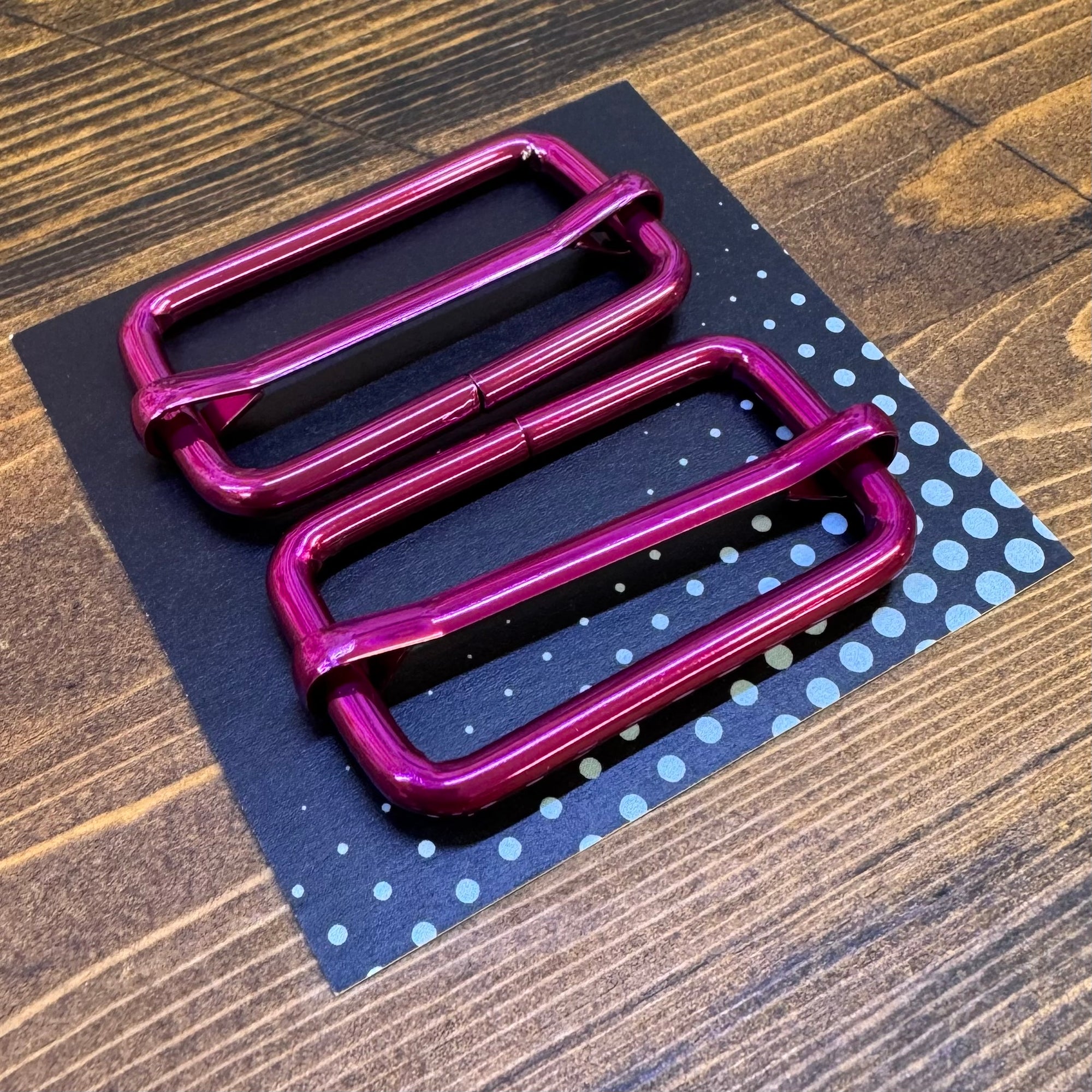Adjustable Sliders: 1 1/2" (38 mm) Pink - 2 Pack