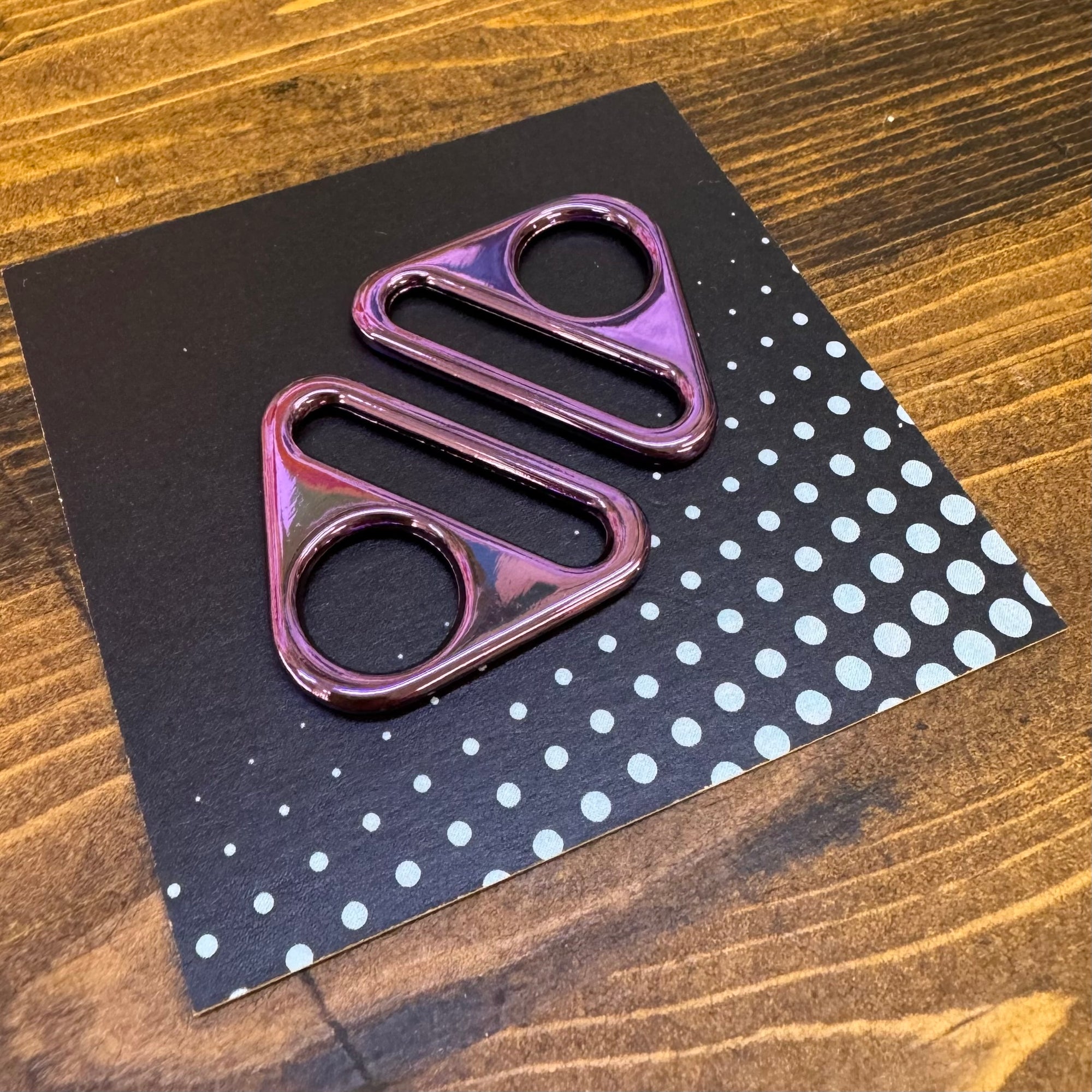 Triangle Rings: 1" (25 mm) Purple - 2 Pack