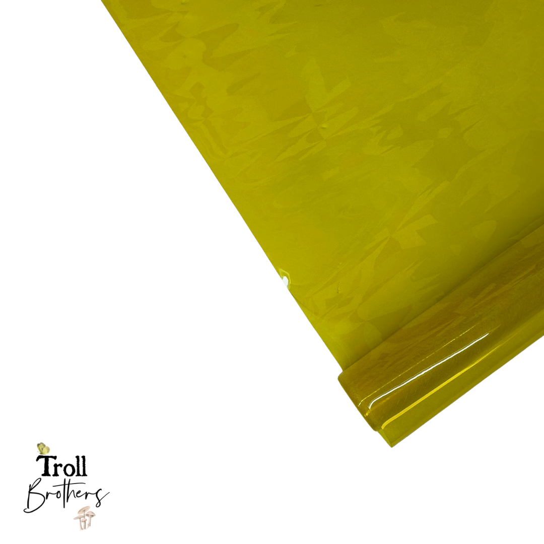 Transparent Jelly Vinyl Bright Yellow 18"x 53" - SOLD PER ROLL