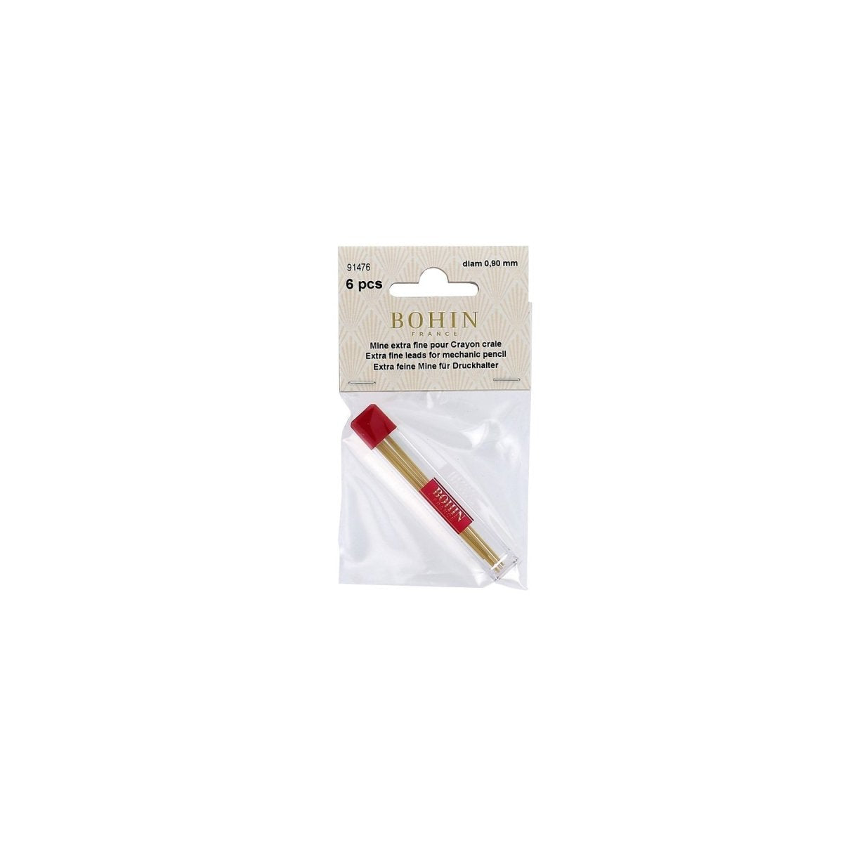 Mechanical chalk pencil 6 leads refill - Yellow