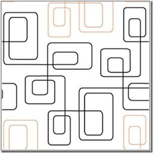 Bauhaus, 12" Wide Longarm Pantograph Pattern - Single Row, 144" Long