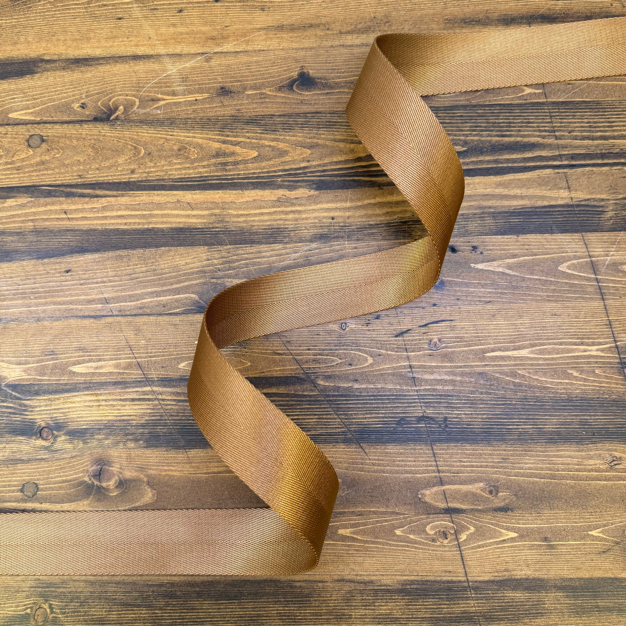 Herringbone Webbing 1 1/2" Bark - PER QUARTER METRE
