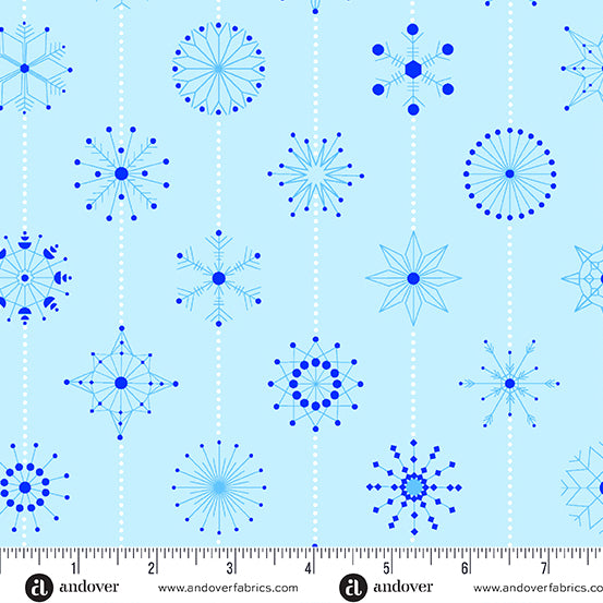 Deco Frost Snowflakes Arctic - Giucy Giuce - PER QUARTER METRE Deco Frost Snowflakes Arctic - Giucy Giuce - PER QUARTER METRE