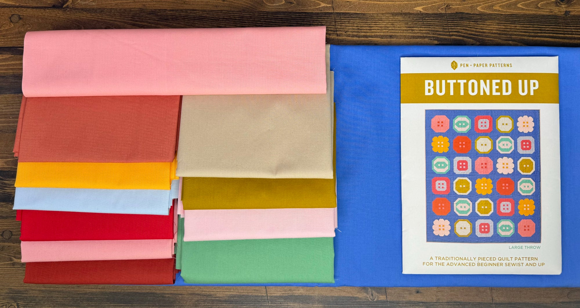 Button Up Quilt Kit - Small Throw Size 53 1/2" x 65 1/2"