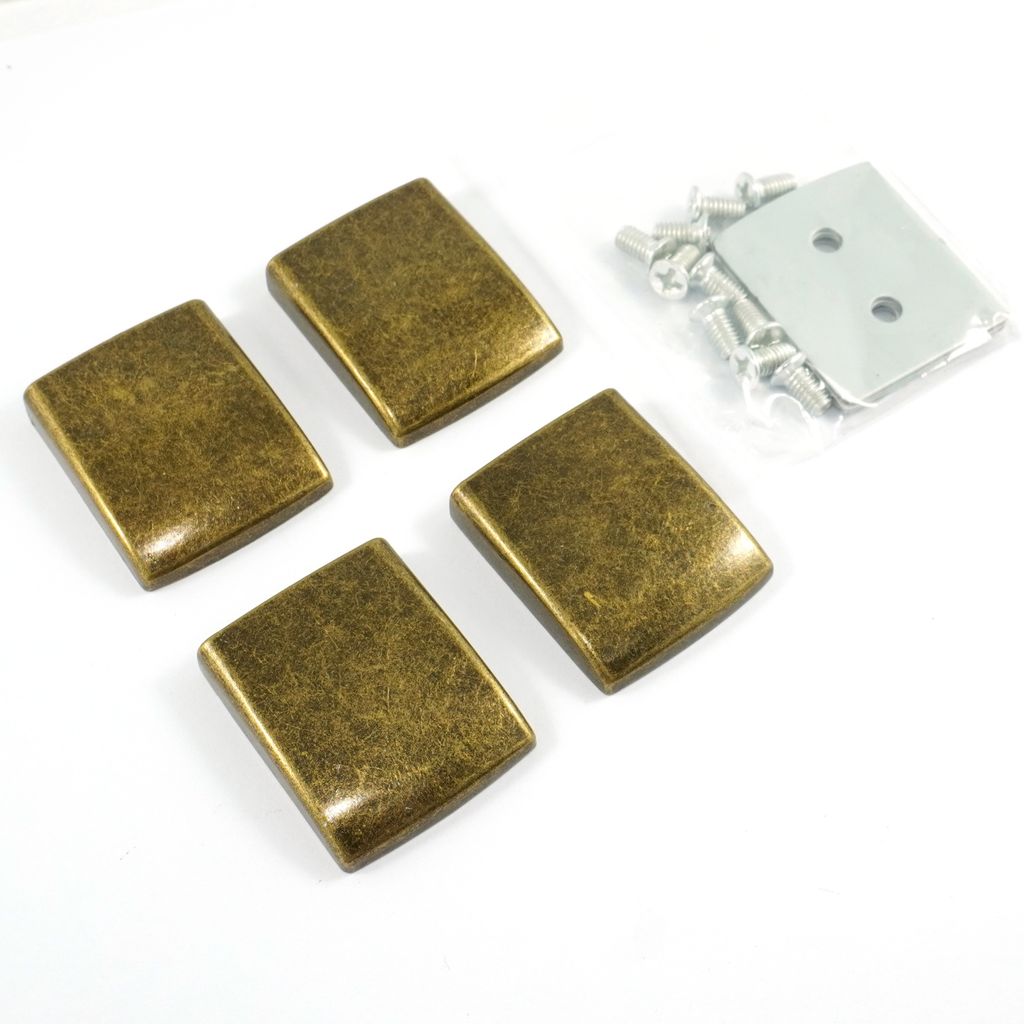 Strap Anchor: "Easy Strap Anchors" for 1" straps (4 Pack) - Antique Brass