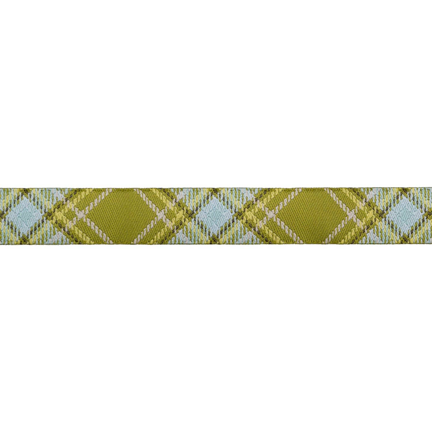 Plaid Diagonal in Fern - 5/8" width - The Great Outdoors