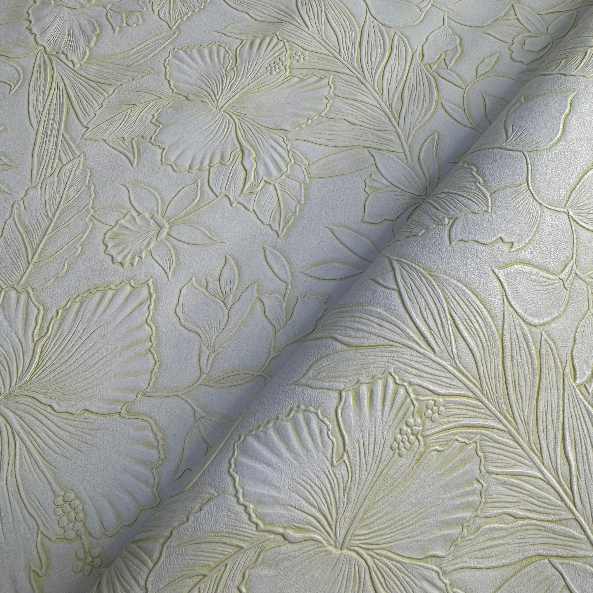 Vintage Embossed Floral Vinyl Linen 18"x 53" - SOLD PER ROLL