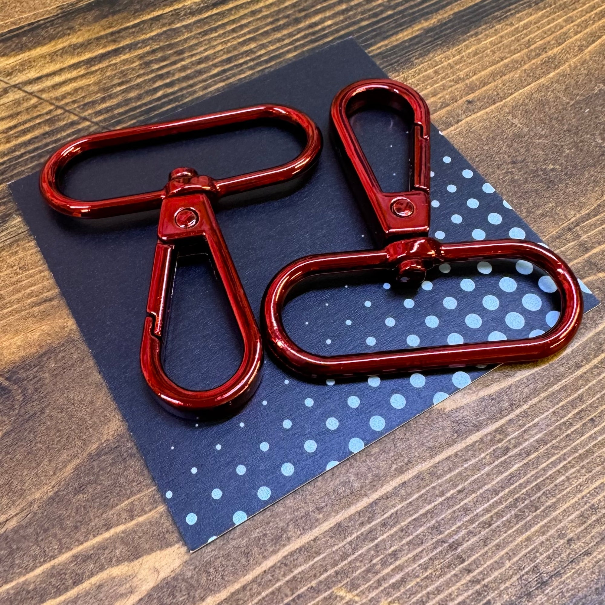 Swivel Snap Hooks Flat Profile: 1 1/2" (38mm) Red - 2 Pack