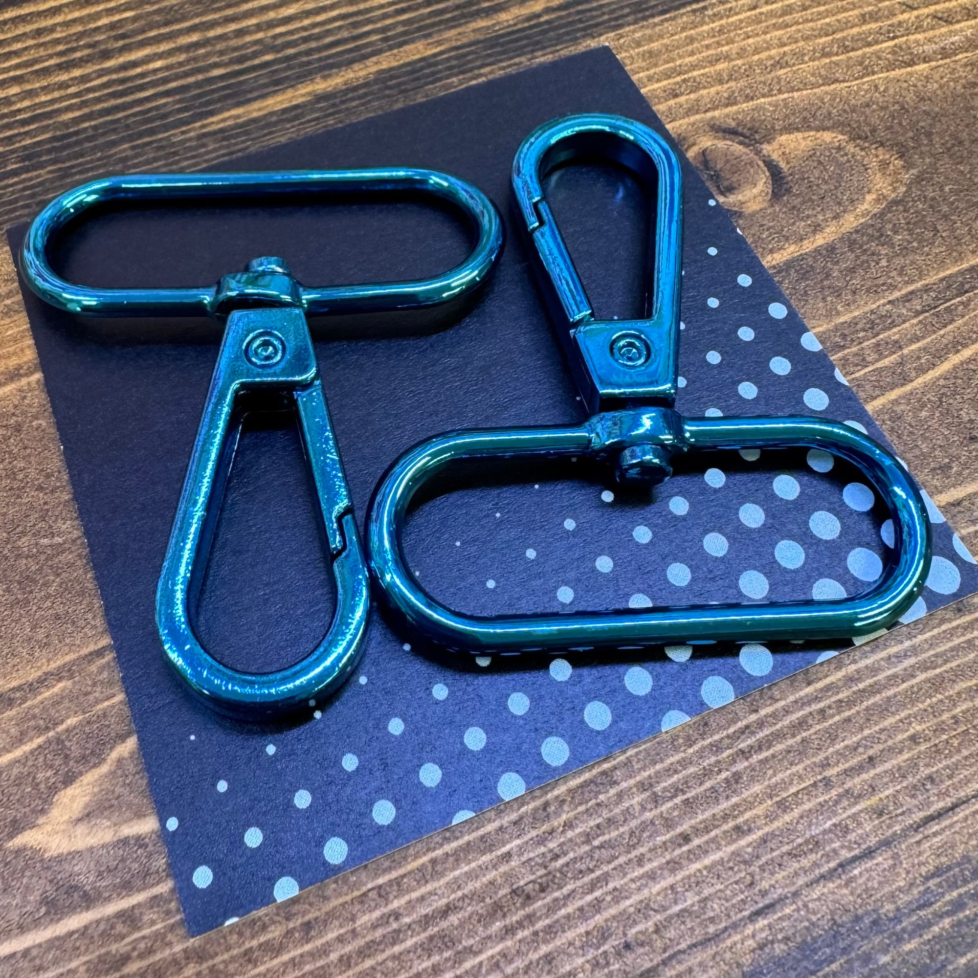 Swivel Snap Hooks Flat Profile: 1 1/2" (38mm) Sapphire - 2 Pack