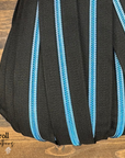 Donut Pull Zipper Pack - Black Zipper Tape with Sapphire Blue Teeth