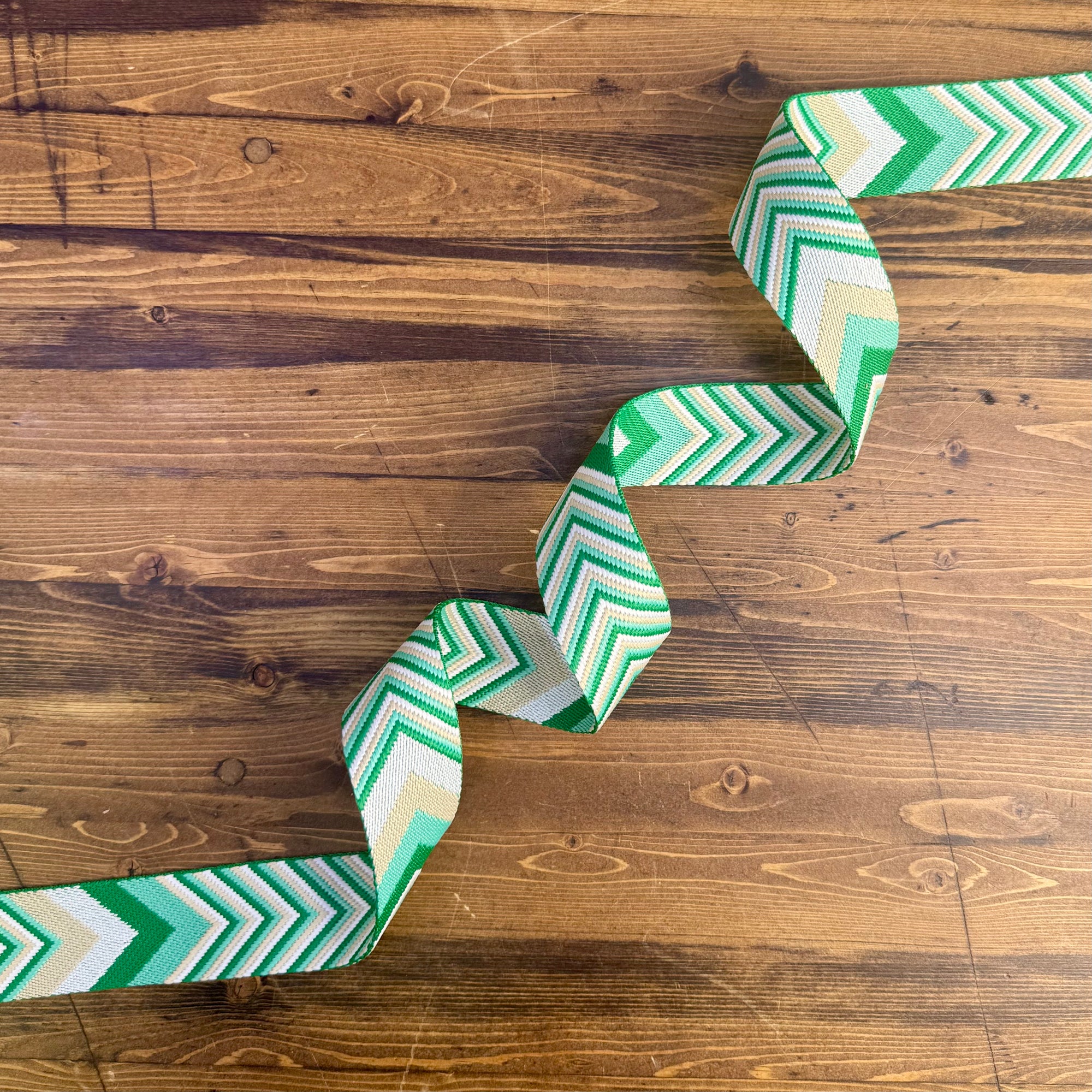 Fifty Shades of Yay! 1 1/2" wide Get Lucky Green - PER QUARTER METRE