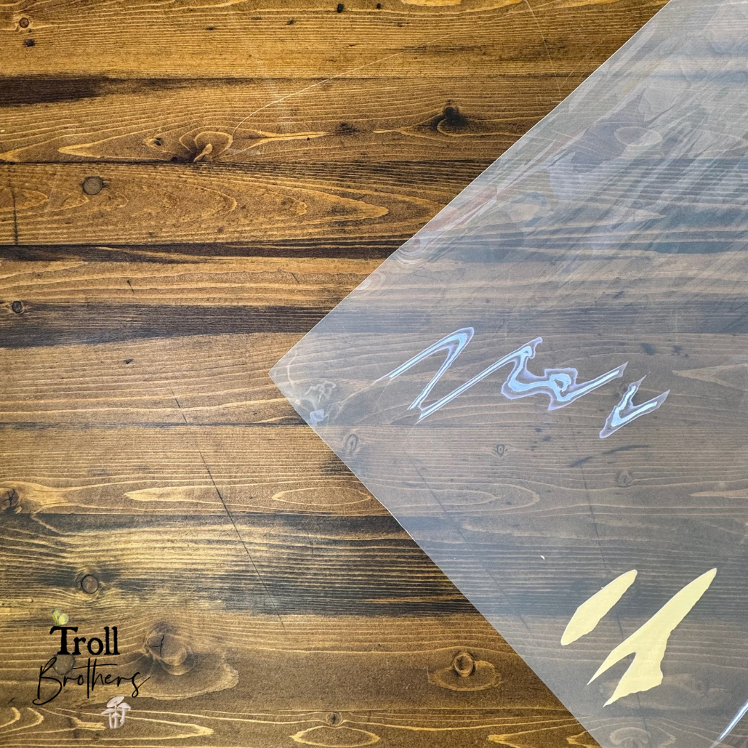 Transparent Jelly Vinyl Frost White 18"x 53" - SOLD PER ROLL
