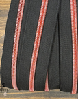 Donut Pull Zipper Pack - Black Zipper Tape with Blood Red Teeth