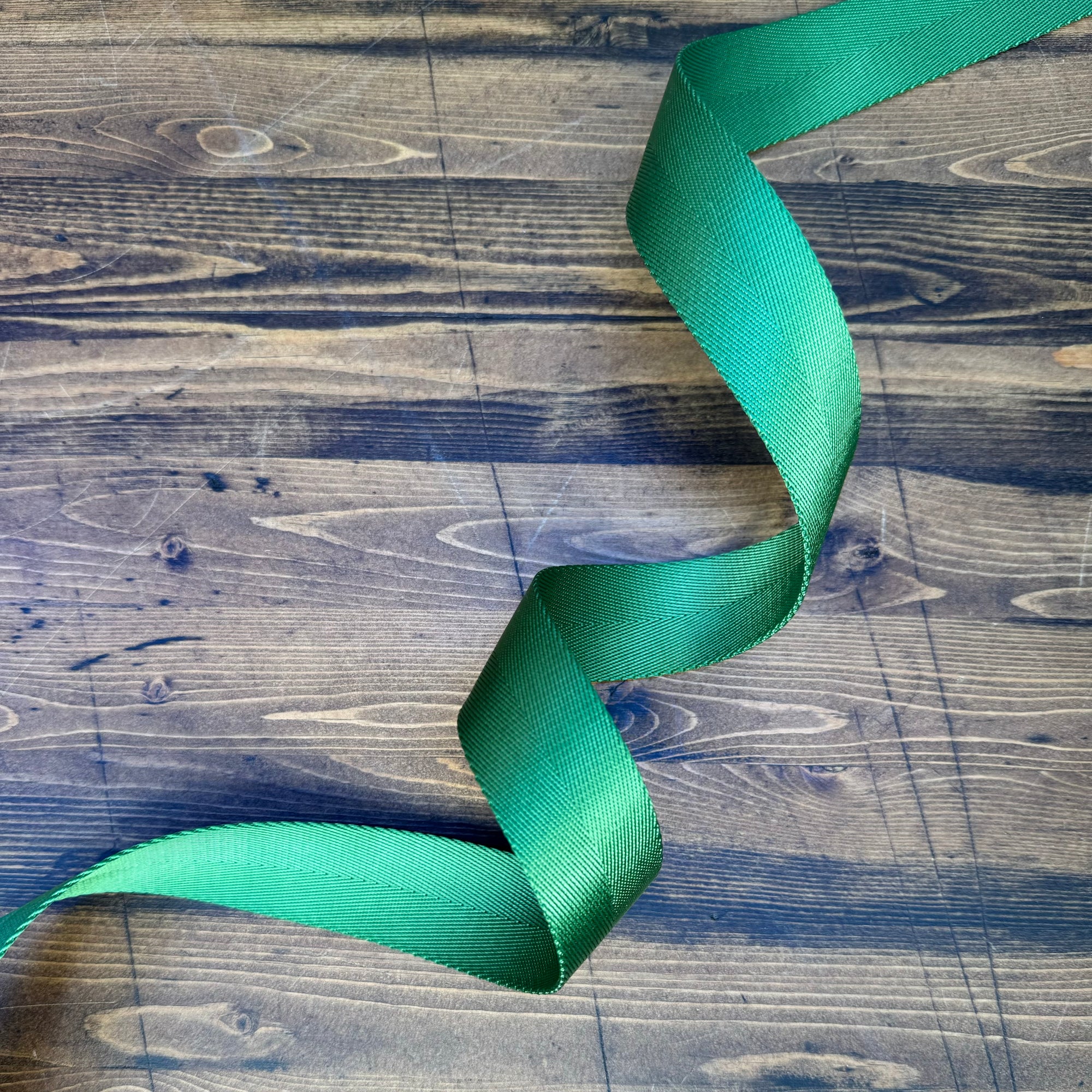 Herringbone Webbing 1 1/2" Lime - PER QUARTER METRE