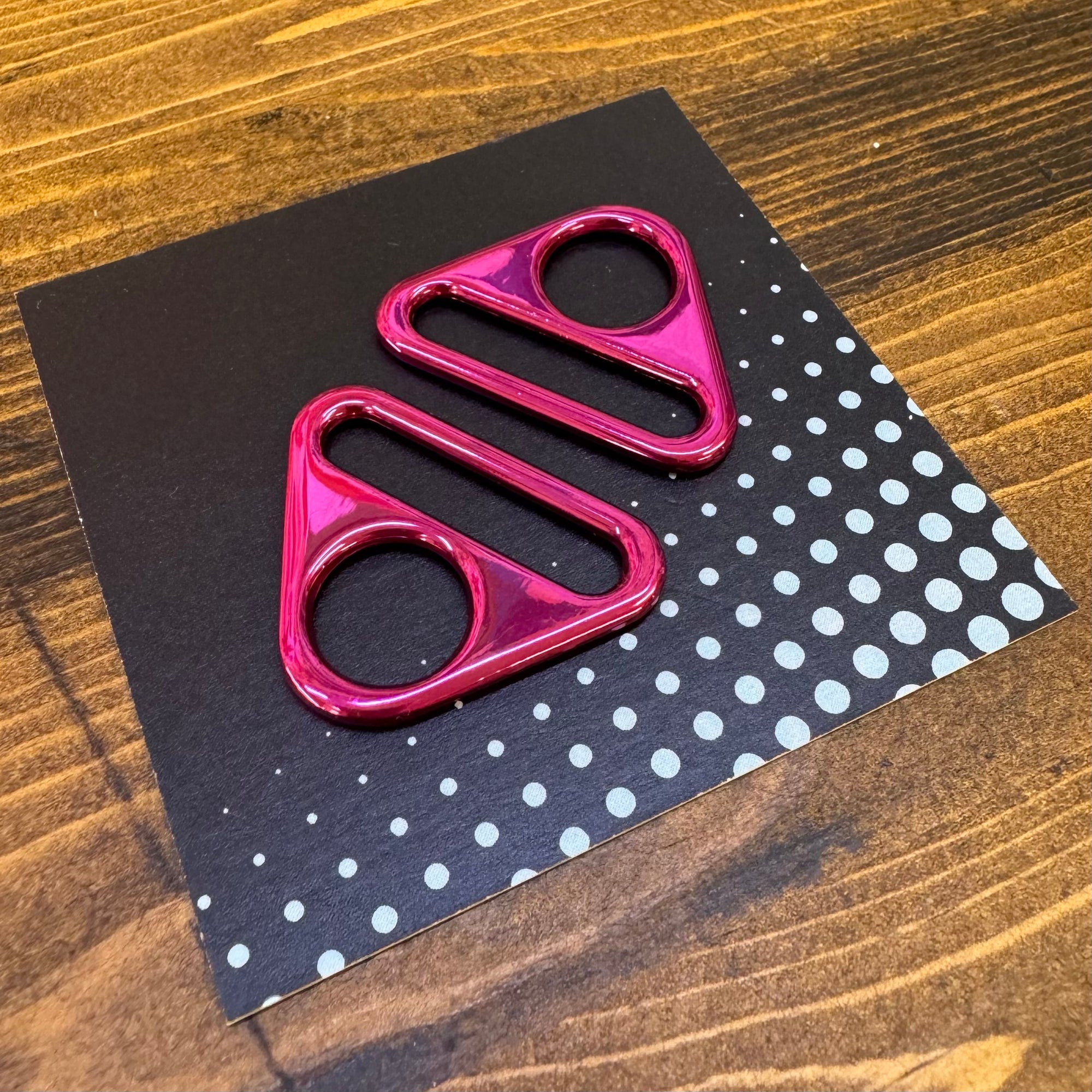 Triangle Rings: 1" (25 mm) Pink - 2 Pack