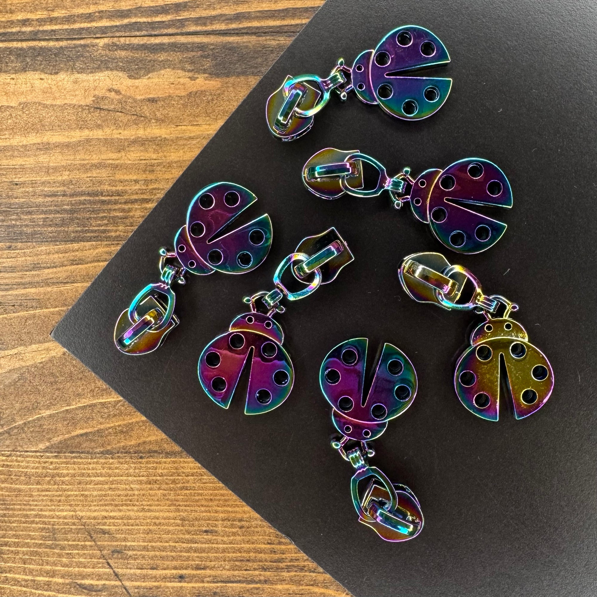 Ladybug Zipper Pull  - Iridescent 6 pack