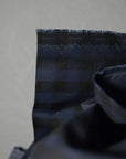 Gingham Dry Oilskin Deep Ocean - PER QUARTER METRE