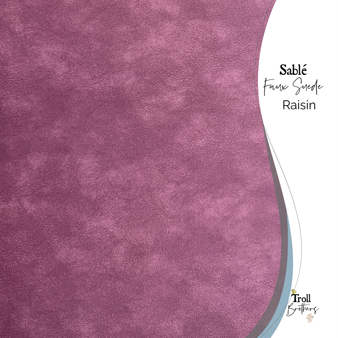 Sablé Faux Suede Raisin - PER ROLL