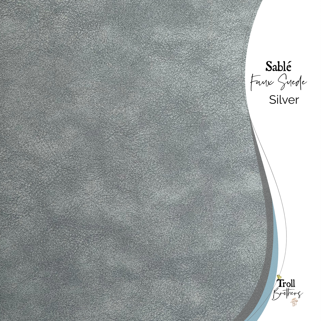 Sablé Faux Suede Silver - PER ROLL
