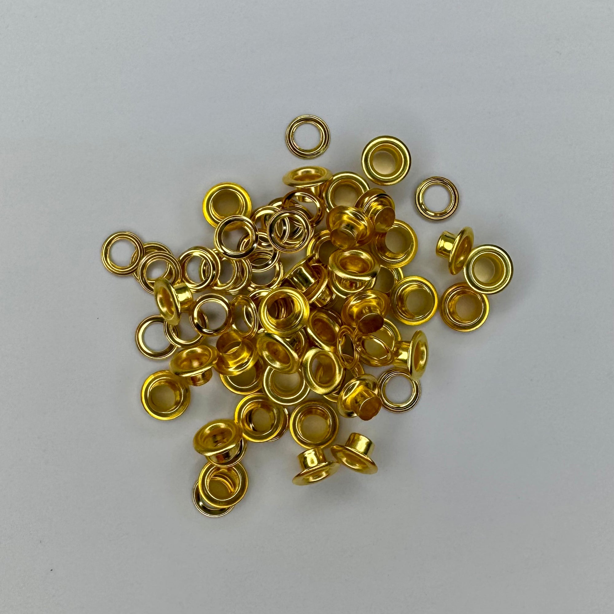 Gold Metal Eyelets – 5 mm Round Garment Accessories - 40 pcs per Pack