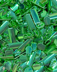 Rectangle Pull Zipper Pack - Black Zipper Tape with Green Teeth